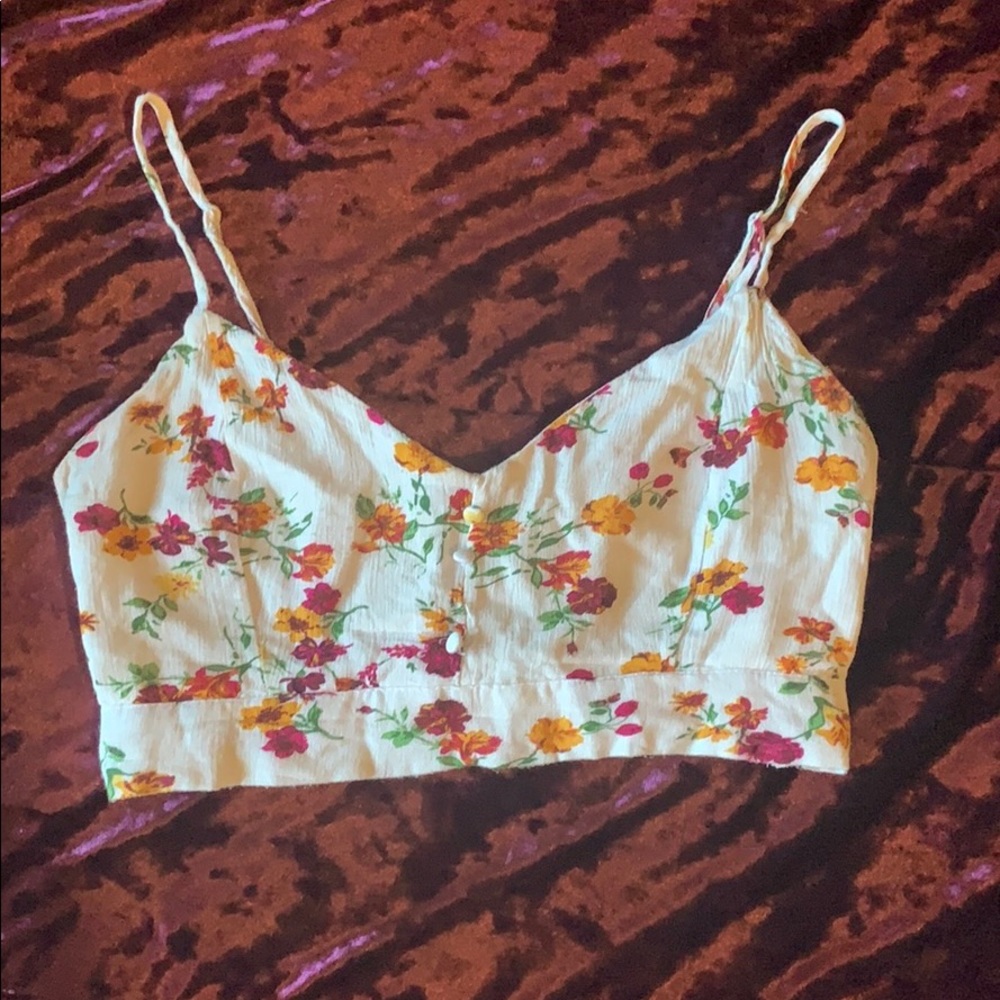 A floral crop top